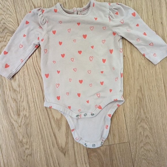 Pehr hearts bodysuit with puff sleeves (3-6 M) - Picture 1 of 2